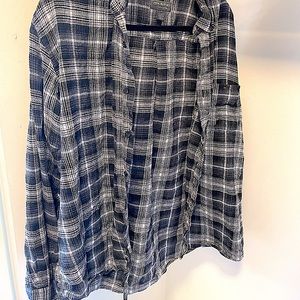 Black and white cotton flannel